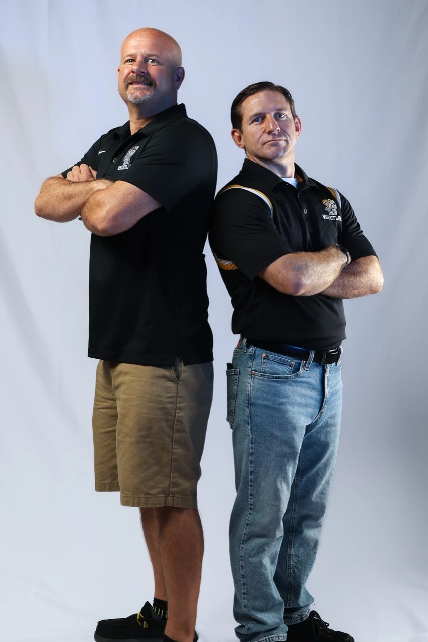 Coach Kevin Cannon on the left and Coach Leevy Mears on the right